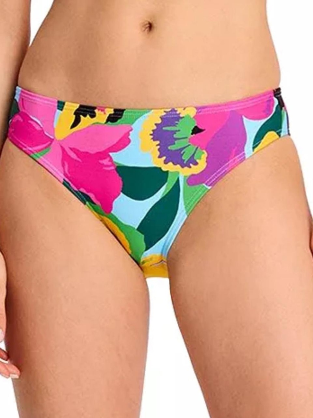 🌻NEW w/tag Kate Spade Tropical Floral High Cut Hipster Bikini Bottom Size Small